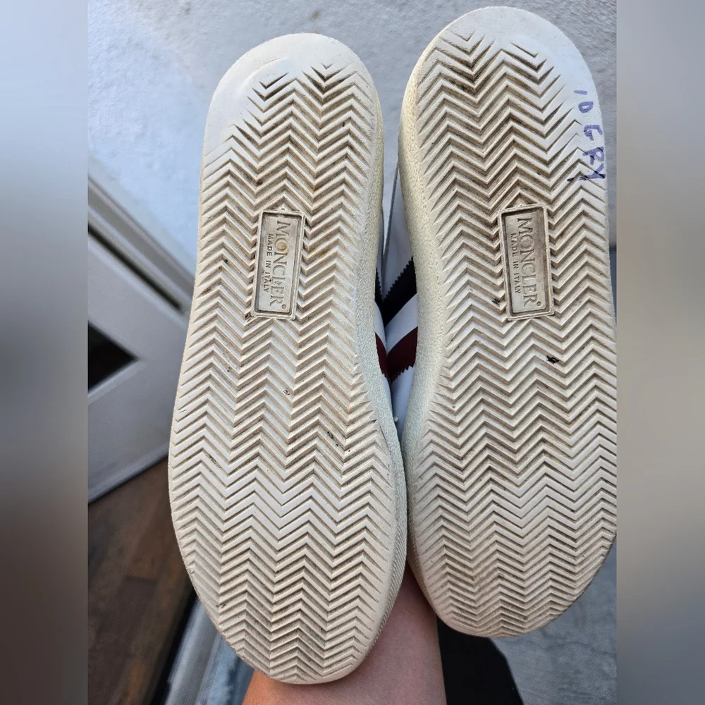 Moncler White and Red Women Sneakers Size 37 - Picture 4 of 8